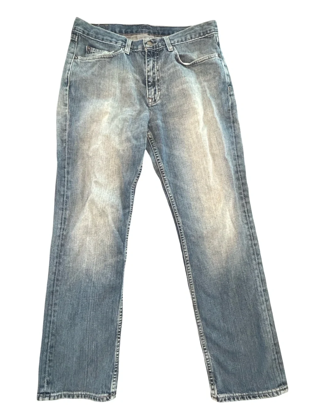 Banana Republic Men’s Straight Leg Jeans 100% Cotton Sandwash Blue worn in 31X30